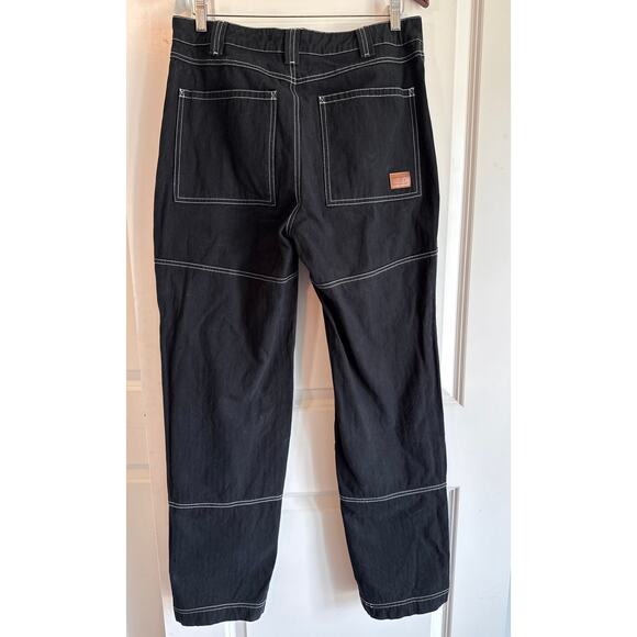 Liquid Lagoon Black Denim Skater Work Pants 33x32 Utility Cargo Style - Picture 4 of 8